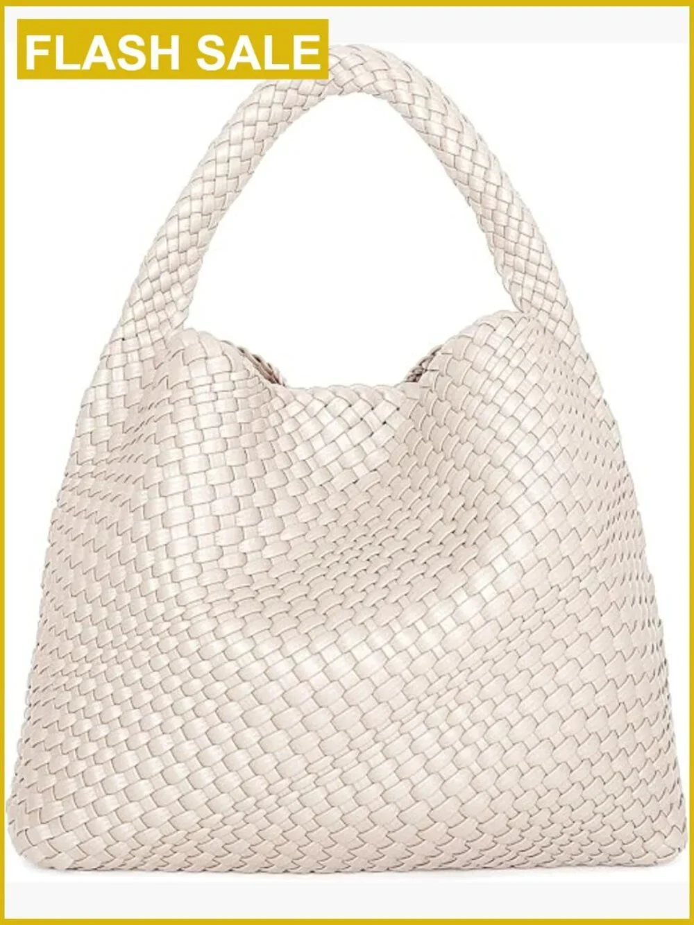 Woven Vegan Leather Tote Bag Large Shoulder Handbag Summer Beach Travel